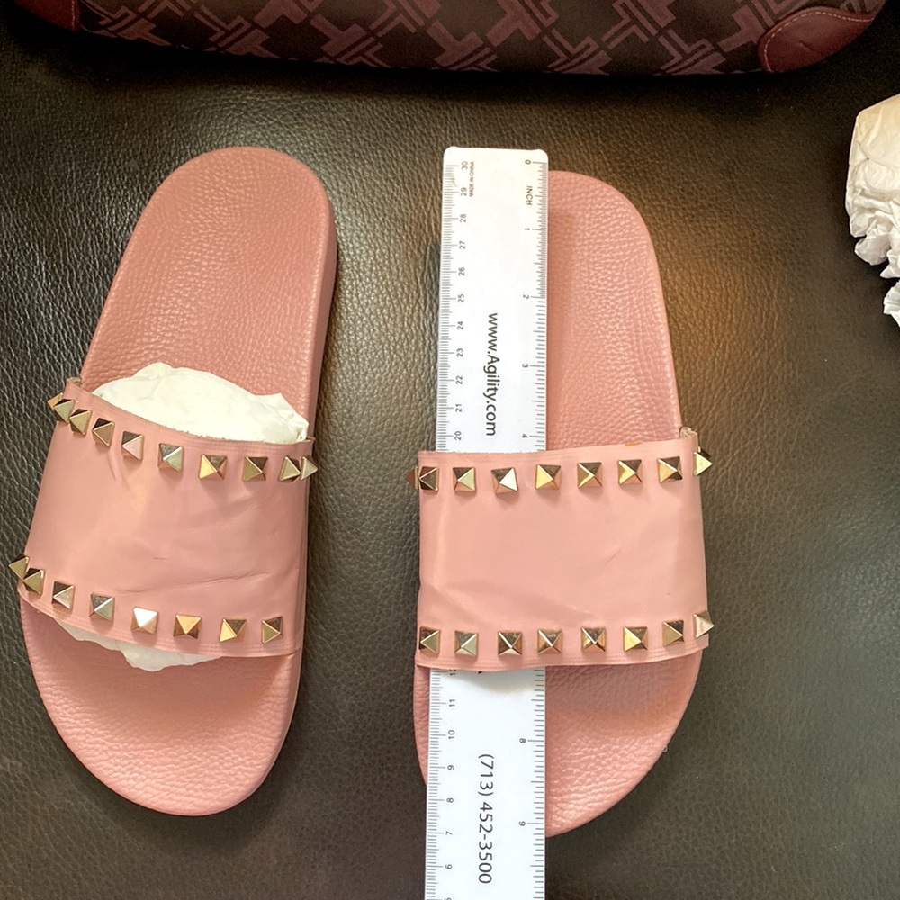 VALENTINO ROCKSTUD ACCENTS SLIDES - Picture 12 of 16